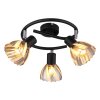 Globo lighting Zachery ceiling light black, 3-light sources