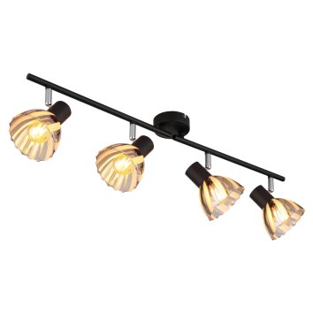 Globo lighting Zachery ceiling light black, 4-light sources
