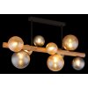 Globo lighting Riha ceiling light dark brown, black, 9-light sources