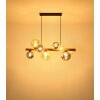 Globo lighting Riha hanging light dark brown, black, 9-light sources