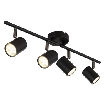 Globo lighting Walters ceiling light black, 4-light sources
