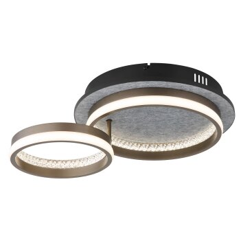 Globo lighting Della ceiling light LED black, 1-light source