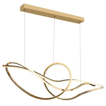 Globo lighting Iduna hanging light LED gold, 1-light source, Remote control