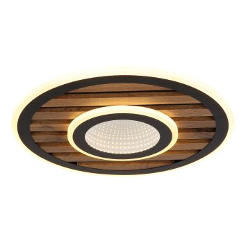 Globo lighting Woody ceiling light LED Ecru, black, 1-light source