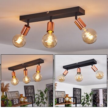 Tulla Ceiling Light copper, black, 3-light sources