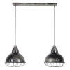 SPORDONK Pendant Light brushed steel, 2-light sources