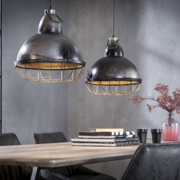 SPORDONK Pendant Light brushed steel, 2-light sources