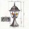 Naofe pedestal light, path light black, silver, 1-light source