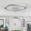 Simonstorp ceiling light, Panel LED silver, white, 1-light source