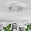 Ipres ceiling light, Panel LED silver, white, 1-light source