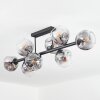 Ripoll ceiling light, globe light clear, Smoke-coloured, 8-light sources