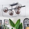 Chehalis ceiling light, globe light Smoke-coloured, 5-light sources