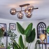 Chehalis ceiling light, globe light Smoke-coloured, 5-light sources