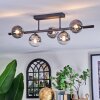 Chehalis ceiling light, globe light clear, Smoke-coloured, 5-light sources