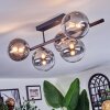 Chehalis ceiling light, globe light clear, Smoke-coloured, 5-light sources