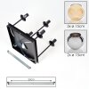 Koyoto ceiling light, globe light Amber, chrome, Smoke-coloured, 5-light sources