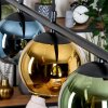 Koyoto hanging light, globe light, pendant light blue, gold, green, 4-light sources
