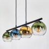 Koyoto hanging light, globe light, pendant light blue, gold, green, clear, 4-light sources