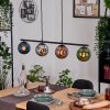 Gastor hanging light, globe light, pendant light blue, chrome, green, coppery, Smoke-coloured, 4-light sources