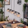 Gastor hanging light, globe light, pendant light Amber, clear, Smoke-coloured, 5-light sources
