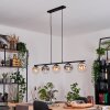 Gastor hanging light, globe light, pendant light Amber, clear, Smoke-coloured, 5-light sources