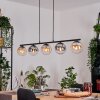 Gastor hanging light, globe light, pendant light Amber, clear, Smoke-coloured, 5-light sources