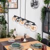 Gastor hanging light, globe light, pendant light Amber, clear, Smoke-coloured, 5-light sources
