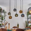 Ripoll hanging light, globe light, pendant light blue, green, coppery, 6-light sources