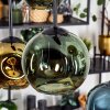 Ripoll hanging light, globe light, pendant light blue, green, coppery, 6-light sources