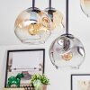 Ripoll ceiling light, globe light Amber, clear, Smoke-coloured, 5-light sources