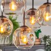Ripoll ceiling light, globe light Amber, clear, Smoke-coloured, 5-light sources