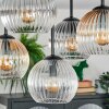 Koyoto ceiling light, globe light Amber, clear, Smoke-coloured, 5-light sources