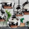 Koyoto ceiling light, globe light chrome, Smoke-coloured, 5-light sources