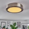 Omaro ceiling light, Panel LED matt nickel, 1-light source, Colour changer
