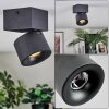 Narel ceiling light, ceiling spotlight LED black, 1-light source
