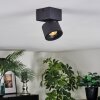 Narel ceiling light, ceiling spotlight LED black, 1-light source