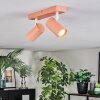 Javel ceiling light, ceiling spotlight pink, white, 2-light sources
