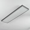 Salmi ceiling light, Panel LED grey, silver, 1-light source, Remote control