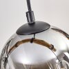 Koyoto hanging light, globe light, pendant light Ecru, black, 5-light sources