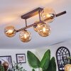 Chehalis ceiling light, globe light Amber, 5-light sources