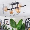 Chehalis ceiling light, globe light Amber, 5-light sources