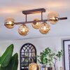 Chehalis ceiling light, globe light Amber, 5-light sources