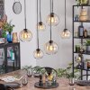 Koyoto hanging light, globe light, pendant light Amber, clear, 6-light sources