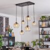 Koyoto hanging light, globe light, pendant light Amber, clear, 6-light sources