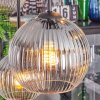 Koyoto hanging light, globe light, pendant light clear, Smoke-coloured, 6-light sources