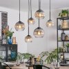 Koyoto hanging light, globe light, pendant light clear, Smoke-coloured, 6-light sources