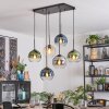 Koyoto hanging light, globe light, pendant light Amber, blue, green, clear, Smoke-coloured, 6-light sources