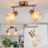 Saire ceiling light, ceiling spotlight chrome, brass, 2-light sources