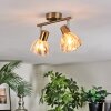 Saire ceiling light, ceiling spotlight chrome, brass, 2-light sources