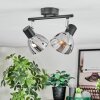 Saire ceiling light, ceiling spotlight chrome, black, 2-light sources